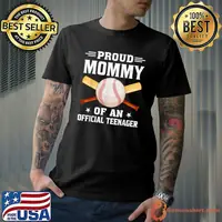 Original proud Football Mommy 13th Bday Official Teenager 13 Yrs Old T-Shirt