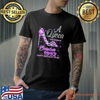 Queens Are Born In October 1992 T Shirt 29th Birthday T-Shirt