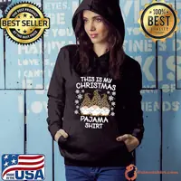 Xmas Leopard Gnome Men Women This Is My Christmas Pajama T-Shirt