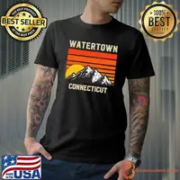 Funny Watertown Connecticut Retro City State USA Souvenir T-shirt