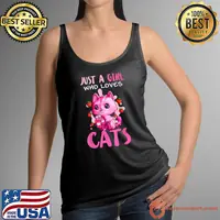 Premium Just A Girl Love Cat Cute cat lover gift T-Shirt Tank Top