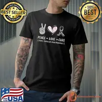 Top Peace Love cure Ehlers-Danlos syndrome awareness T-shirt
