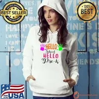Best Hello Pre K Pre-kindergarten Student Back To School Hands T-shirt