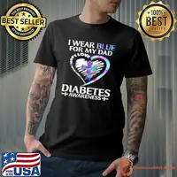 Jesus I Wear Blue For My Dad Hope Love Jesus Diabetes Awareness Shirt