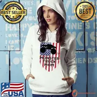 Usa flag vintage Monster Truck mom, mothers T-Shirt