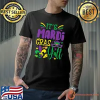 Its Mardi Gras Yall Tshirt Mardi Gras Party Mask Costume T-Shirt