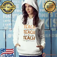 Teach Compassion Kindness Confidence Africa Black Teacher T-Shirt