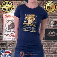 Bon Jovi 40th anniversary 1983 2023 thank you for the memories signatures shirt