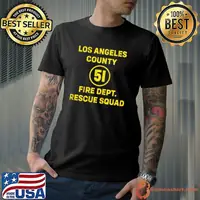 Los angeles county fire dept rescue squad shirt