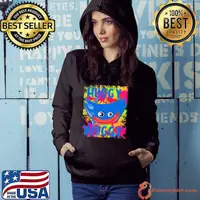 Colorful design of huggy wuggy shirt