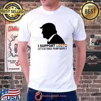 I Support LGBTQ Let's Get Back Trump Quickly Shirt