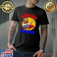 Hilarious Grilling Superhero Dad T-Shirt