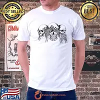 Three wise halloween skull trick or treat costumes shirt
