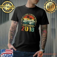 One Of A Kind Limited Edition Awesome Since September 2018 4 Years Old Vintage Sunset T-Shirt