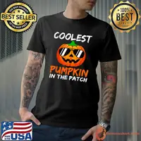 Coolest Pumpkin In The Patch Halloween Boys Girls Men T-Shirt
