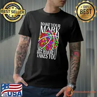 Make Your Mark See Where Takes You Dot Day Happy Colorful Basketball International Dot Day 2022 T-Shirt