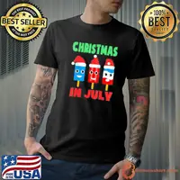 Christmas in july ice pops in santa hat kids toddler cute shirt