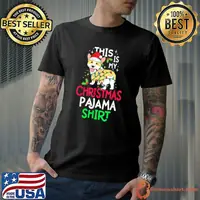 Corgi Tree Light Dog Xmas This Is My Christmas Pajama T-Shirt