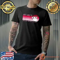 Most Likely To Bring Home A Cat Cute Cat Vintage Sunset Pink T-Shirt