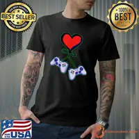Cute Valentine's Day Matching Couple Video Gamer T-Shirt