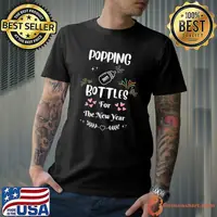 Popping Bottles Babies For The New Year 2023 Milk Box Fireworks T-Shirt