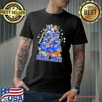 Christmas with my Blue Jays tree light signatures baseball shirt