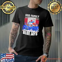 God family country Toronto Blue Jays Canada flag baseball shirt