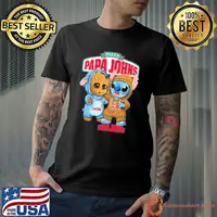 Pizza papa john's groot and stitch shirt