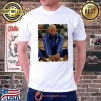 Dennis Rodman in Blue Played With The Denver Nuggets Basketball T-Shirt