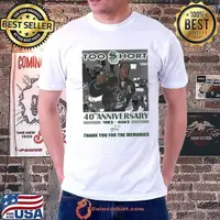 Too Short 40th Anniversary 1983 2023 Thank You For The Memories Signature Shirt