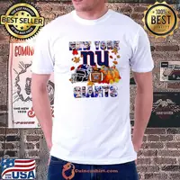New York Giants fall helmet pumpkin shirt