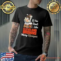 Santa butt If you don’t like Cleveland Browns merry kissmyass christmas shirt