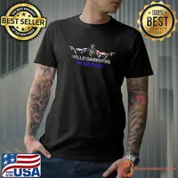 Thin Blue Line And American Flag Skull Hello Darkness My Old Friend shirt