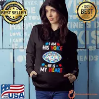 New York Jets Autism Awareness I Am His Voice He Is My Heart 2023 Shirt Hoodie