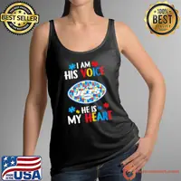 New York Jets Autism Awareness I Am His Voice He Is My Heart 2023 Shirt Tank Top