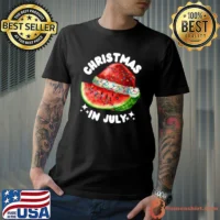 Watermelon Christmas In July Xmas shirt
