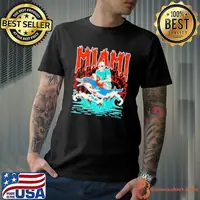 Miami Skeleton Riding Dolphin shirt