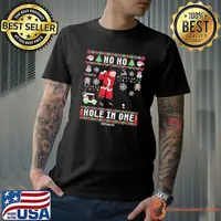 Santa Claus Ho Ho Hole in one ugly christmas 2023 Shirt