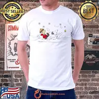 Snow Snoopy and Charlie Woodstock Merry Christmas shirt