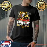Amaizeing 2024 Coming Up Rose Bowl Champions Michigan Wolverines T-Shirt