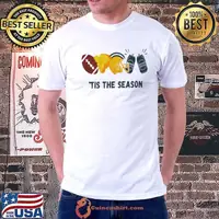 Football Cheese Helmet Beer Green Bay Football Tis The Season shirt