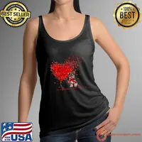 Happy Valentine's Day Heart Tree Love Yorkshire Terrier T-Shirt