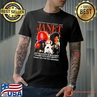The Janet Jackson Together Again Summer Tour 50th Anniversary 1974 2024 Thank You For The Memories Signatures Shirt