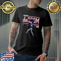 Jacob DeGrom American professional baseball pitcher Texas Cartoon T-Shirt Unisex