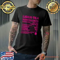 Liber-tea Nutrition facts Gradient pink colors T-Shirt