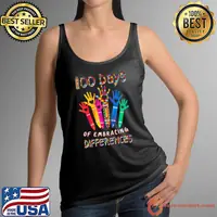 Autism Awareness Embrace Differences 100 Days Of School T-Shirt