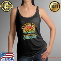Cycling Dad Mountain Bike A Regular Dad But Cooler Vintage Bicycle Birthday Fathers Day T-Shirt