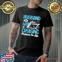 Husband And Wife Cruising Cruise Trip Ship Summer Vacation Family T-Shirt