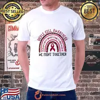 Sickle Cell Awareness We Fight Together Rainbow Leopard T-Shirt