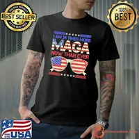 I Am 34 Times More MAGA Now Than Ever Sunglasses Retro Usa Flag T-Shirt